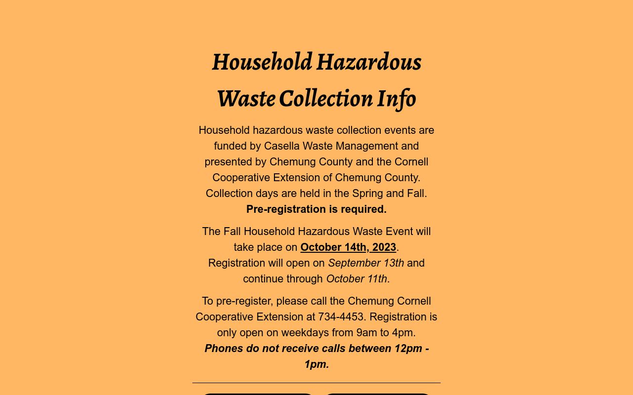 Household hazardous waste collection